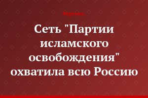 Сеть "Партии исламского освобождения" охватила всю Россию
