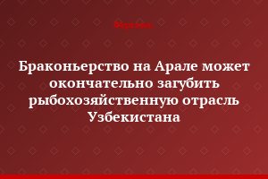 Браконьерство на Арале может окончательно загубить рыбохозяйственную отрасль Узбекистана
