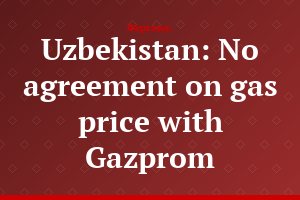 Uzbekistan: No agreement on gas price with Gazprom