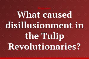 What caused disillusionment in the Tulip Revolutionaries?
