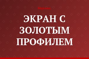 ЭКРАН С ЗОЛОТЫМ ПРОФИЛЕМ