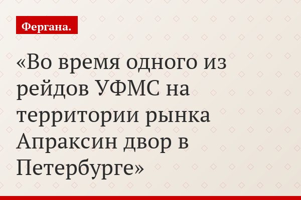 Во время одного из рейдов УФМС на территории рынка Апраксин двор в Петербурге
