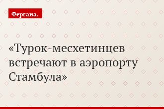 Турок-месхетинцев встречают в аэропорту Стамбула