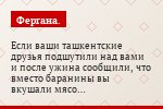 Если ваши ташкентские друзья подшутили над вами и после ужина сообщили, что вместо баранины вы вкушали мясо откормленной собачки, смело можете им…