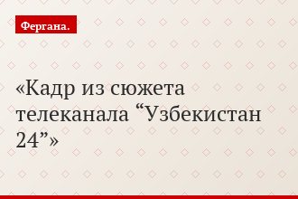 Кадр из сюжета телеканала “Узбекистан 24”