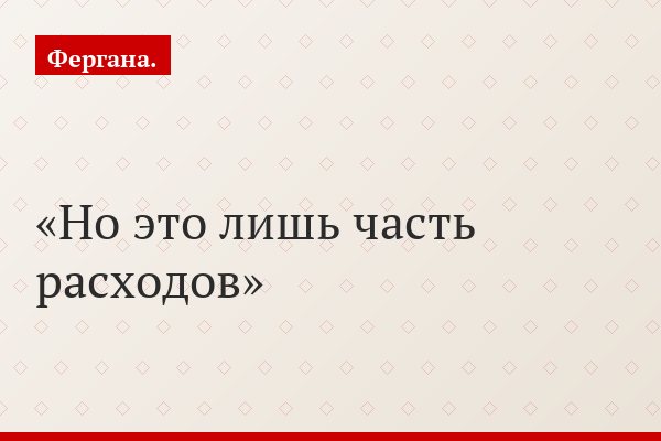 Но это лишь часть расходов