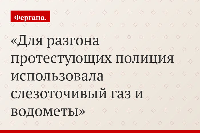 Для разгона протестующих полиция использовала слезоточивый газ и водометы
