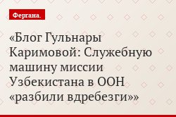 Блог Гульнары Каримовой: Служебную машину миссии Узбекистана в ООН «разбили вдребезги»