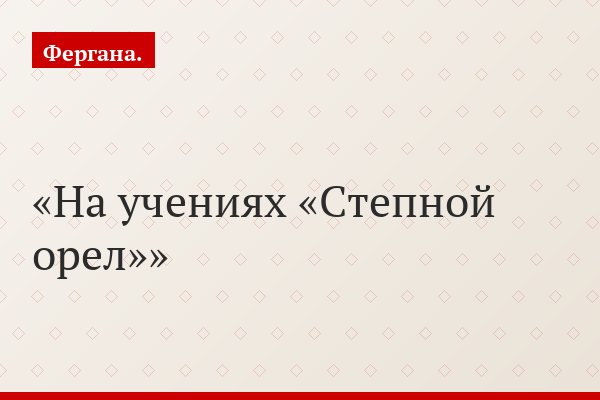 На учениях «Степной орел»