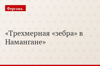 Трехмерная «зебра» в Намангане