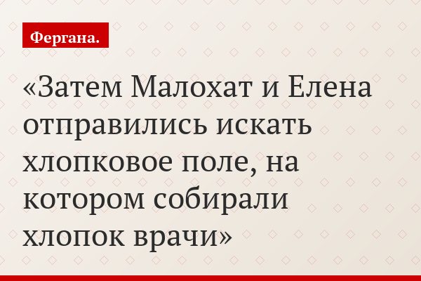 Затем Малохат и Елена отправились искать хлопковое поле, на котором собирали хлопок врачи