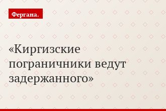 Киргизские пограничники ведут задержанного