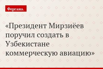 Президент Мирзиёев поручил создать в Узбекистане коммерческую авиацию