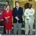 Guests (left to right): Fabrizio Velmini (OSCE), Tursunai Aitmatova (Osh municipal administration), Gerome Buigu (OSCE local bureau), Muluseu Mamo (local office of the UN Directorate of Supreme Commissar for Refugees). Photos by Ferghana.Ru news agency