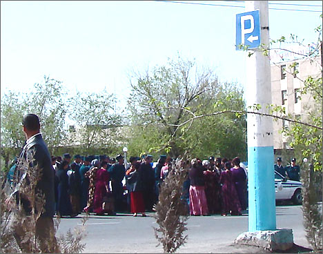 Акция протеста в Ургенче, 31 марта 2008 года