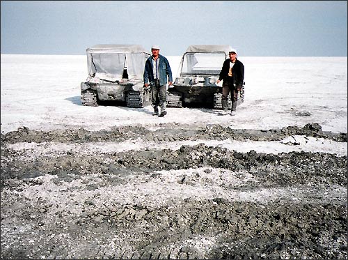 Аральское море. Это не снег, а соль