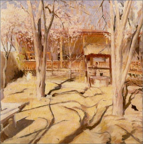 Весенний сад. Картина П.Бенькова