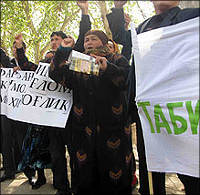 What is the true purpose of the anti-Tajik protests in Uzbekistan?