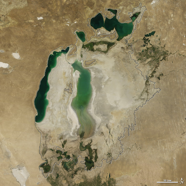 Как высыхало Аральское море