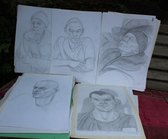 Рисунки Азимжана Аскарова