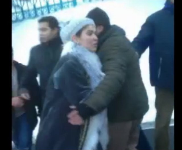 Кадр из видеосъемки, присланной в BBC