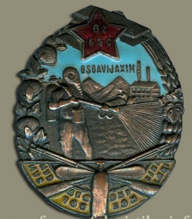 Знак ОСОАВИАХИМ УзССР
