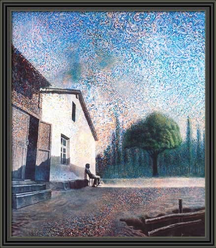 Shadow of the Non-Existent House. V.Useinov. Oil, canvas, 2003